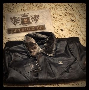 Emporio & Co. Italian leather jacket XL